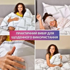 Набір подушка 50 x 70 см 2 шт та євро ковдра 200 x 220 см Elegantly IDEIA, аналог лебяжого пуху, штучний