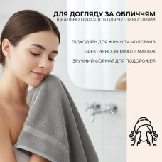 Набір махрових рушників 6 шт, серветки 30 x 30 см, натуральна бавовна 550 г/м2, сірі, ТМ IDEIA