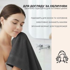 Набір махрових рушників 6 шт, серветки 30 x 30 см, натуральна бавовна 550 г/м2, темно-сині, ТМ IDEIA