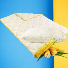 Набір ПОПКОРН IDEIA ковдра 140x200 см + подушка 50x70 см з кукурудзяним наповнювачем, антиалергенний, супер теплий