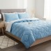 Набір NordicBlue, євро ковдра 200 x 220 см і 2 шт подушки 50 x 70 см, штучний пух, антиалергенний, блакитний, ТМ IDEIA