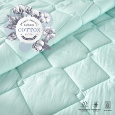 Набір Tropical IDEIA, полуторна ковдра 140 x 210 см + подушка 50 x 70 см, антиалергенний, всесезонний м’ята