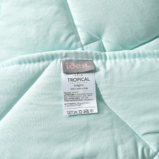 Набір Tropical IDEIA, полуторна ковдра 140 x 210 см + подушка 50 x 70 см, антиалергенний, всесезонний м’ята