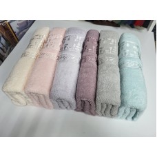 Набір з 2-х махрових рушників обличчя і баня VIP COTTON ECE, баклажан