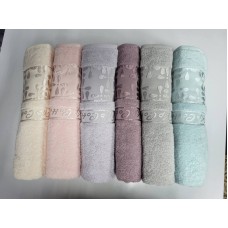 Набір з 2-х махрових рушників обличчя і баня VIP COTTON ECE, ліловий