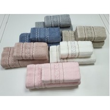 Набір з 2-х махрових рушників обличчя і баня VIP COTTON FILIZ, св.рожевий Набір з 2-х махрових рушників обличчя і баня VIP COTTON FILIZ, св.рожевий