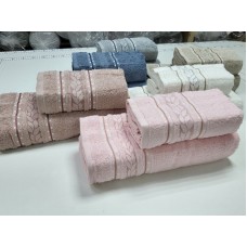 Набір з 2-х махрових рушників обличчя і баня VIP COTTON FILIZ, св.рожевий Набір з 2-х махрових рушників обличчя і баня VIP COTTON FILIZ, св.рожевий