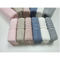 Набір з 2-х махрових рушників обличчя і баня VIP COTTON FILIZ, св.рожевий Набір з 2-х махрових рушників обличчя і баня VIP COTTON FILIZ, св.рожевий