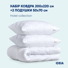 Набір євро зимовий, тепла ковдра 200 x 220 і 2 подушки 50 x 70 см, антиалергенний ТМ IDEIA Набір євро зимовий, тепла ковдра 200 x 220 і 2 подушки 50 x 70 см, антиалергенний ТМ IDEIA