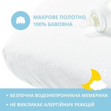 Наматрацник 2 шт водовідштовхуючий дитячий в ліжечко натяжне з бортом 60 x 120 x 15 см
