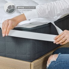 Наматрацник 90 x 200 см, мікрофібра, на гумках по кутах, стьобаний, TM IDEIA