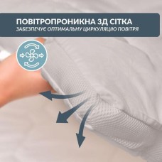 Наматрацник IDEIA ДАБЛ із гумками по кутах 160 x 200 см захисний антиалергенний супер щільний сірий