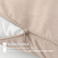 Наволочка 40 x 140 см для подушки NORDIC бязь із блискавкою горошок на сірому фоні ТМ IDEIA
