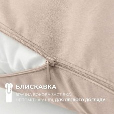Наволочка 40 x 140 см для подушки NORDIC бязь із блискавкою горошок на сірому фоні ТМ IDEIA