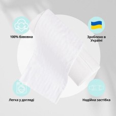 Наволочка для подушки валика 32 x 68 см, сатин 100% бавовна, біла в смужку Наволочка для подушки валика 32 x 68 см, сатин 100% бавовна, біла в смужку