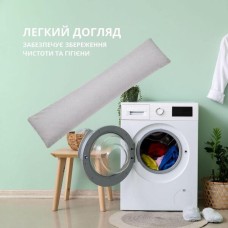 Наволочка 40 x 140 см для подушки NORDIC бязь із блискавкою горошок на сірому фоні ТМ IDEIA