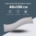 Наволочка для подушки S-Form TM IDEIA 40 x 130 см із блискавкою бязь бавовна горошок на сірому