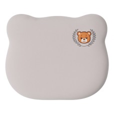 Наволочка на дитячу ортопедичну подушку BabyComfort, 23 x 27 см, трикотаж з вишивкою, сірий беж, ТМ PAPAELLA