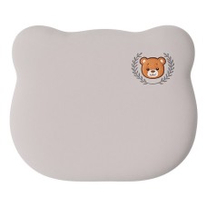 Наволочка на дитячу ортопедичну подушку BabyComfort, 23 x 27 см, трикотаж з вишивкою, сірий беж, ТМ PAPAELLA