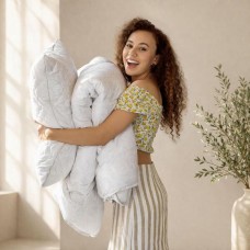 Ковдра Air Dream Classic полуторна 140 x 210 см, всесезонна з принтом троянди, TM IDEIA