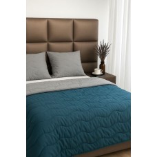 Ковдра Double Face, Зима, 200 x 220 см, євро, силікон, Grey Indian Teal, ТМ ArCloud