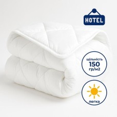 Ковдра літня євро 200 x 220 см, антиалергенна, біла, для дому та готелів, ТМ IDEIA