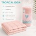 Ковдра літня IDEIA Tropical 140x210 см (полуторна), штучний лебединий пух, легка, гіпоалергенна, рожева