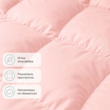 Ковдра літня IDEIA Tropical 140x210 см (полуторна), штучний лебединий пух, легка, гіпоалергенна, рожева