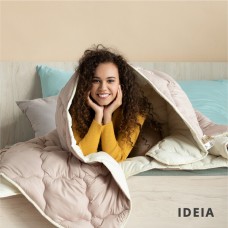 Зимова вовняна ковдра Woolly IDEIA, 140 x 210 см, тепла, натуральна овеча вовна 400 гр/м2