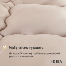 Зимова вовняна ковдра Woolly IDEIA, 140 x 210 см, тепла, натуральна овеча вовна 400 гр/м2