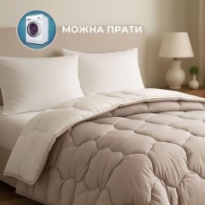 Ковдра зимова тепла Woolly, 175 x 210 см, двоспальна, натуральна овеча вовна 400 гр/м2, бежева, ТМ IDEIA
