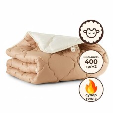 Ковдра вовняна Woolly IDEIA, 200 x 220 см, зимова, тепла, овеча вовна 400 г/м2