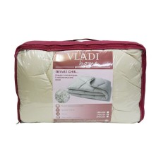 Вовняна ковдра Vladi 140x205 см, стьобана, тиснення світло-бежева