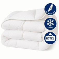 Ковдра зимова полуторна 155 x 210 см штучний пух, тепла, біла, ТМ IDEIA