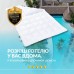 Ковдра зимова двоспальна 175 x 210 см, штучний пух, тепла, біла, ТМ IDEIA