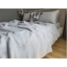 Муслінове покривало Single Grey з натуральної бавовни, ТМ Комфорт-текстиль