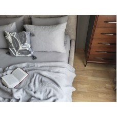 Муслінове покривало Single Grey з натуральної бавовни, ТМ Комфорт-текстиль Муслінове покривало Single Grey з натуральної бавовни, ТМ Комфорт-текстиль