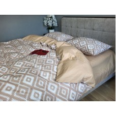 Комплект постільної білизни Орнамент беж, cotton
