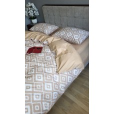 Комплект постільної білизни Орнамент беж, cotton