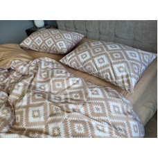 Комплект постільної білизни Орнамент беж, cotton