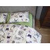 Комплект постільної білизни Листівка/салатовий, Turkish flannel Комплект постільної білизни Листівка/салатовий, Turkish flannel