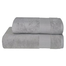 Рушник махровий 50 x 90 см. Parisa Terry Waffle J-403 світло-сірий ТМ Parisa Home Узбекистан