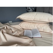 Комплект постільної білизни Beige, Перкаль Преміум, P109 ТМ Комфорт-текстиль