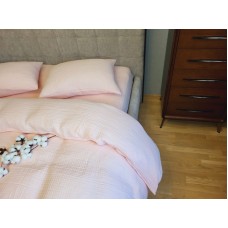 Муслінова постільна білизна Pink Peach, 4-шаровий муслін зі 100% бавовни, ТМ Комфорт-текстиль