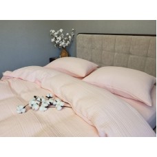 Муслінова постільна білизна Pink Peach, 4-шаровий муслін зі 100% бавовни, ТМ Комфорт-текстиль