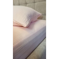 Муслінова постільна білизна Pink Peach, 4-шаровий муслін зі 100% бавовни, ТМ Комфорт-текстиль
