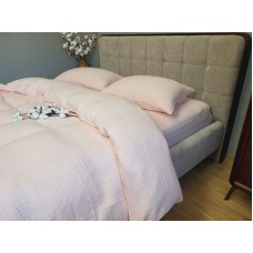 Муслінова постільна білизна Pink Peach, 4-шаровий муслін зі 100% бавовни, ТМ Комфорт-текстиль