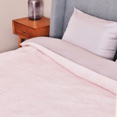 Плед покривало бавовняне Adina TM IDEIA 200 x 220 см пудра