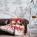 Плед покривало бавовняне Kassandra TM IDEIA 150 x 220 см помаранч