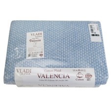 Плед Валенсія, 170 x 210 см, двоспальний, 13/BOUCLE біл-сір. блак., ТМ Vladi